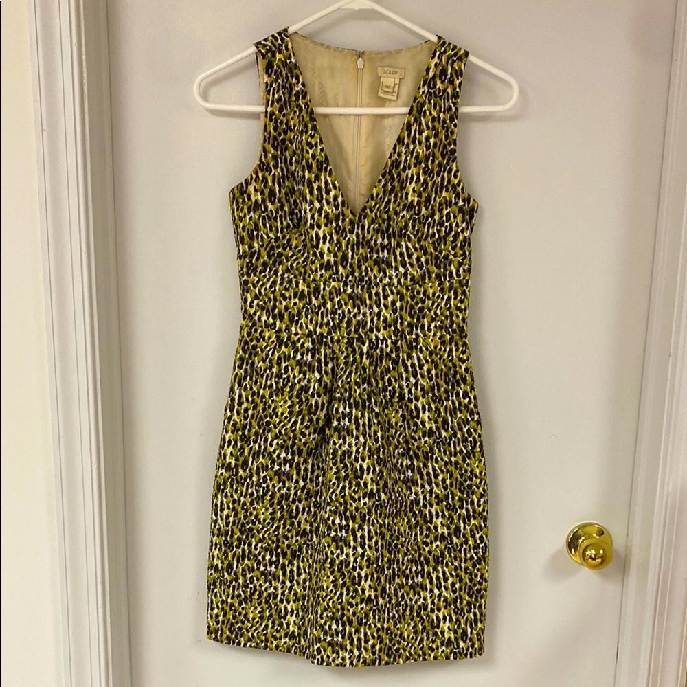 Jcrew Leopard Print Sleeveless Dress